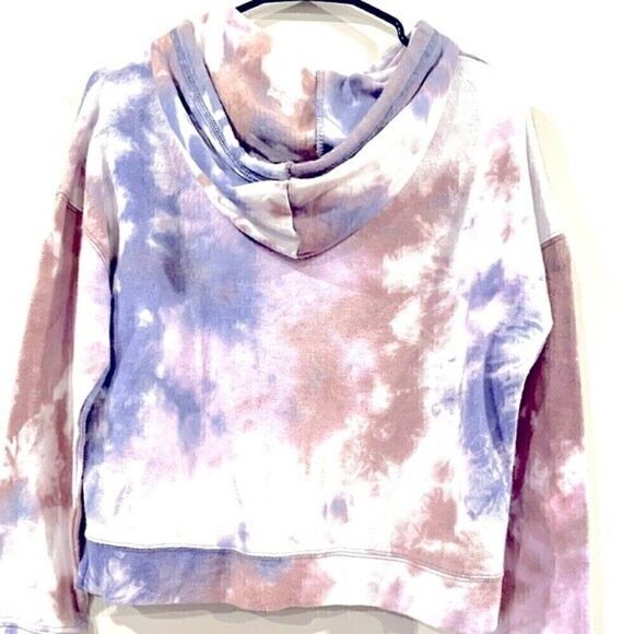 New Hippie Rose JuniorsFleece Hoodie Blue Lilac Tie Dye,New size S and XS - Picture 3 of 6